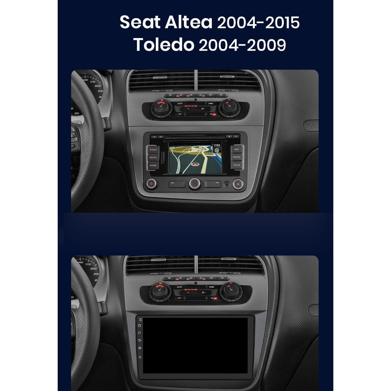 Navigatie Seat Altea (2004-2015), Ecran 2K, 8GB RAM 256GB, 8-core