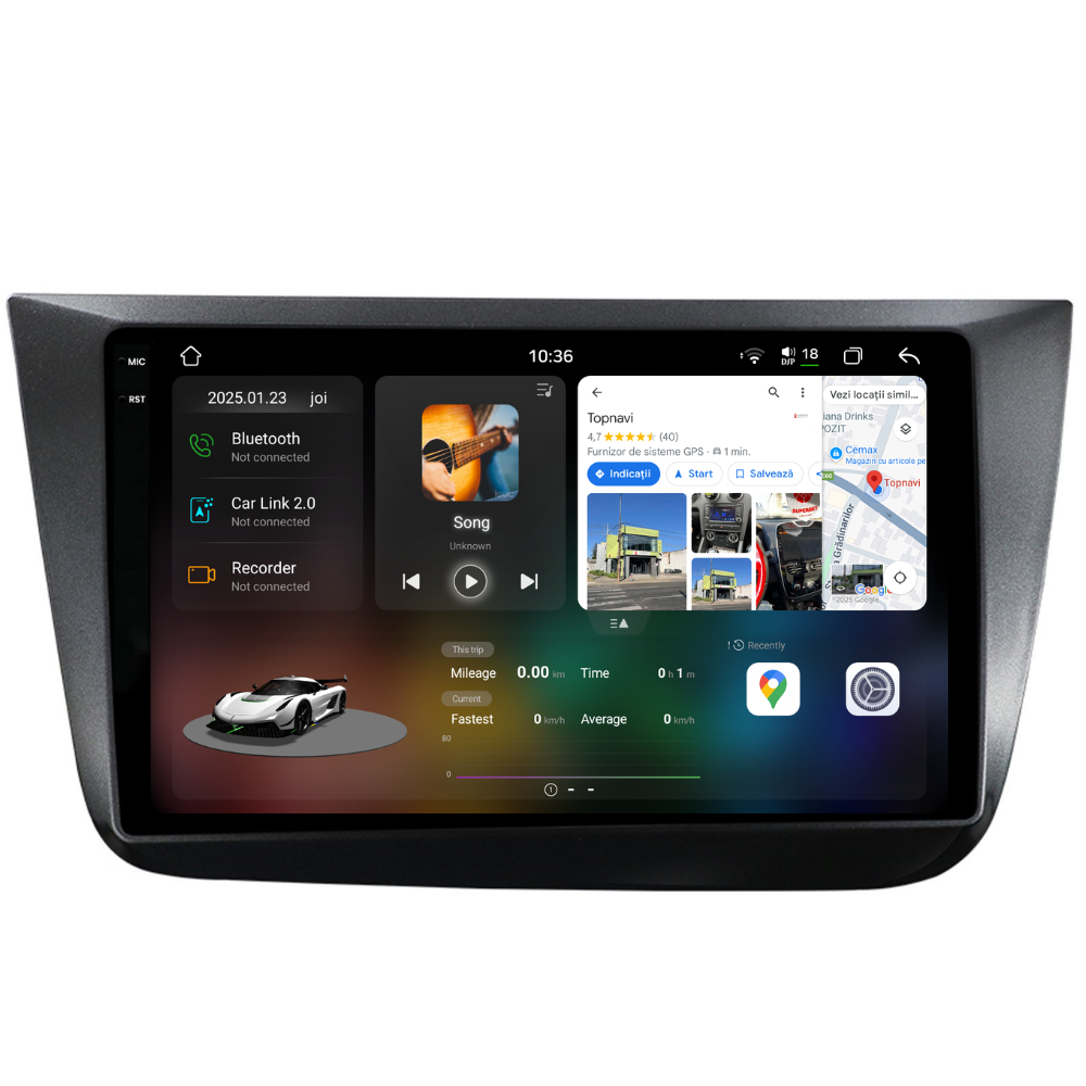 Navigatie Seat Altea (2004-2015), Ecran 9 inch 2K, 12GB RAM 256GB, 8-core