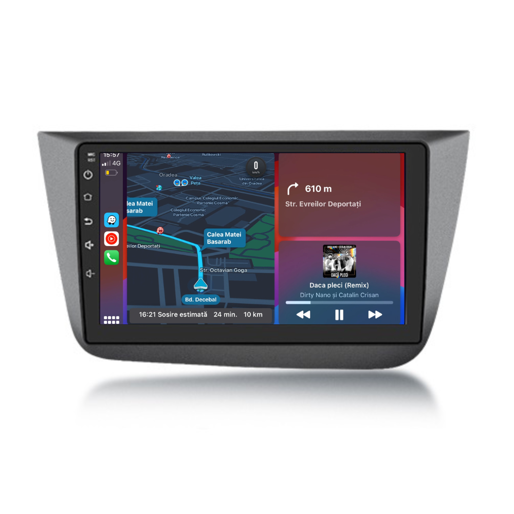 Navigatie Seat Altea (2004-2015), Ecran 9 inch, 1GB RAM 32GB