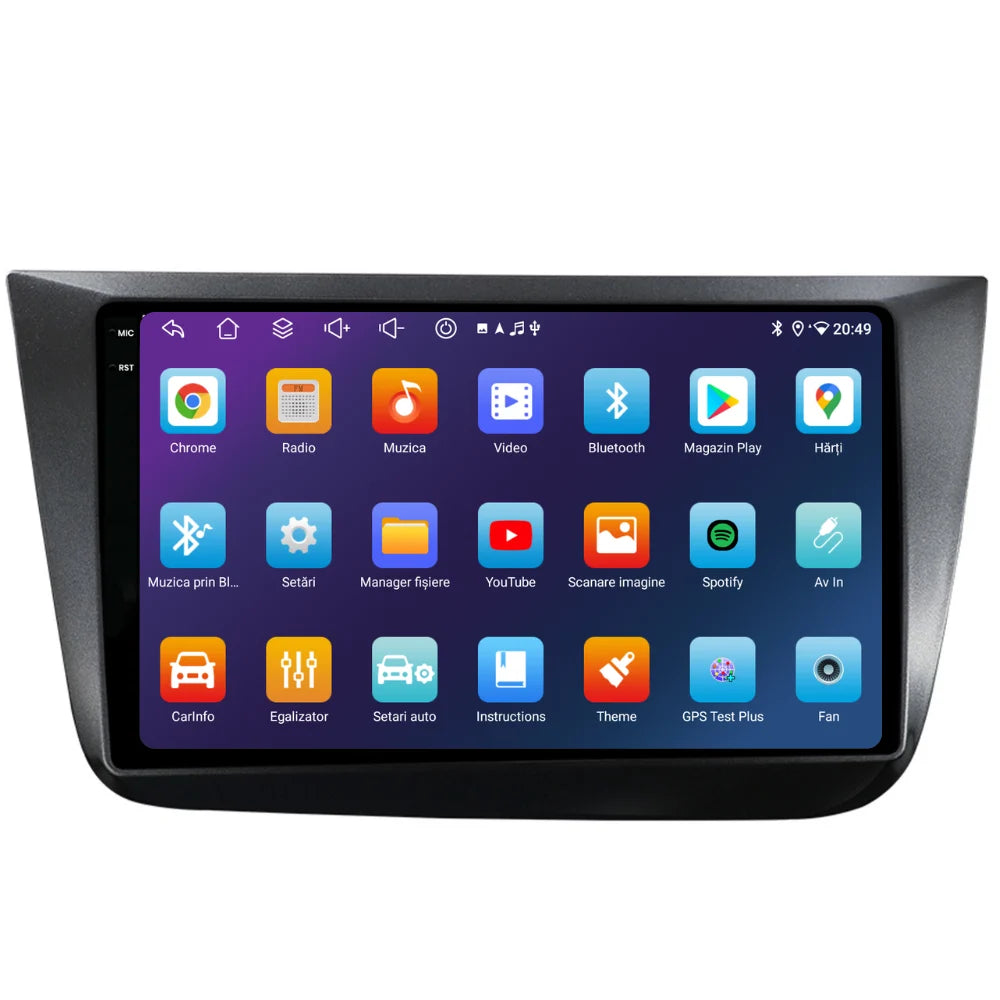 Navigatie Seat Altea (2004-2015), Ecran 9 inch, 4GB RAM 64GB, 8-core