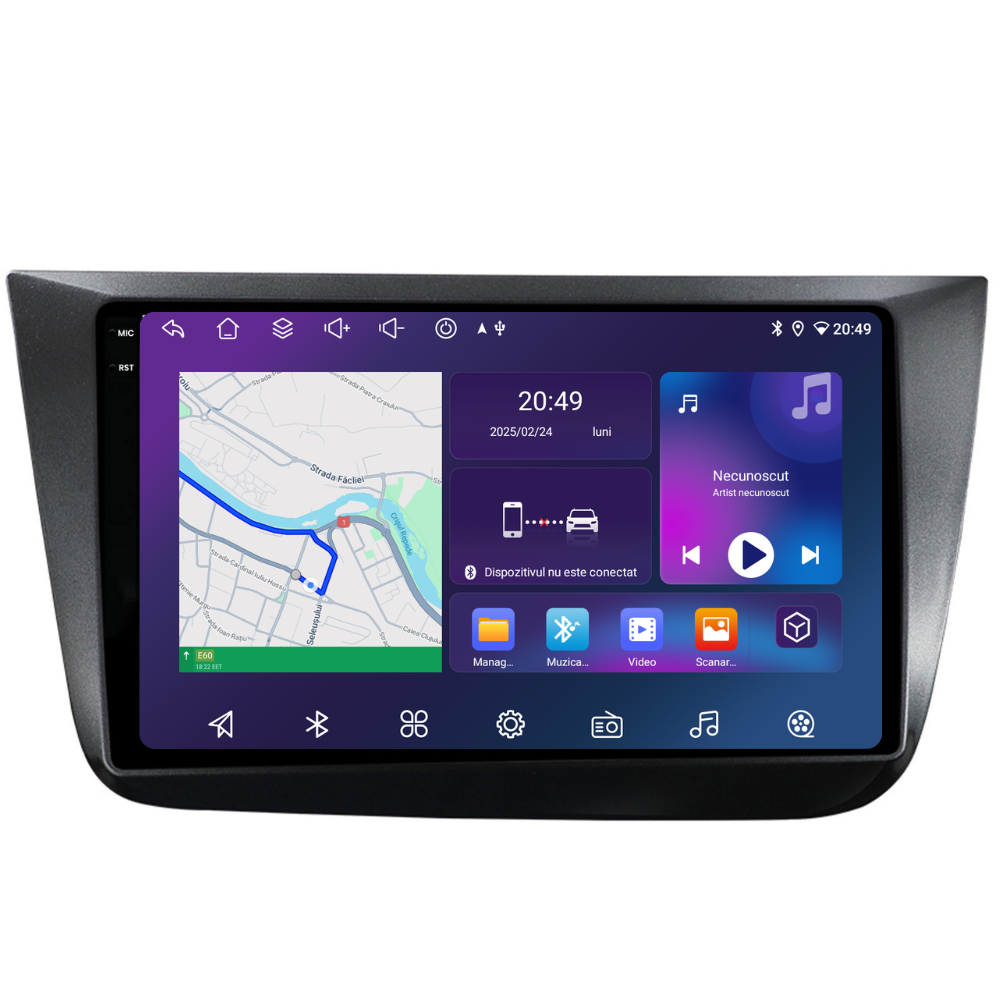 Navigatie Seat Altea (2004-2015), Ecran 9 inch, 6GB RAM 128GB, 8-core