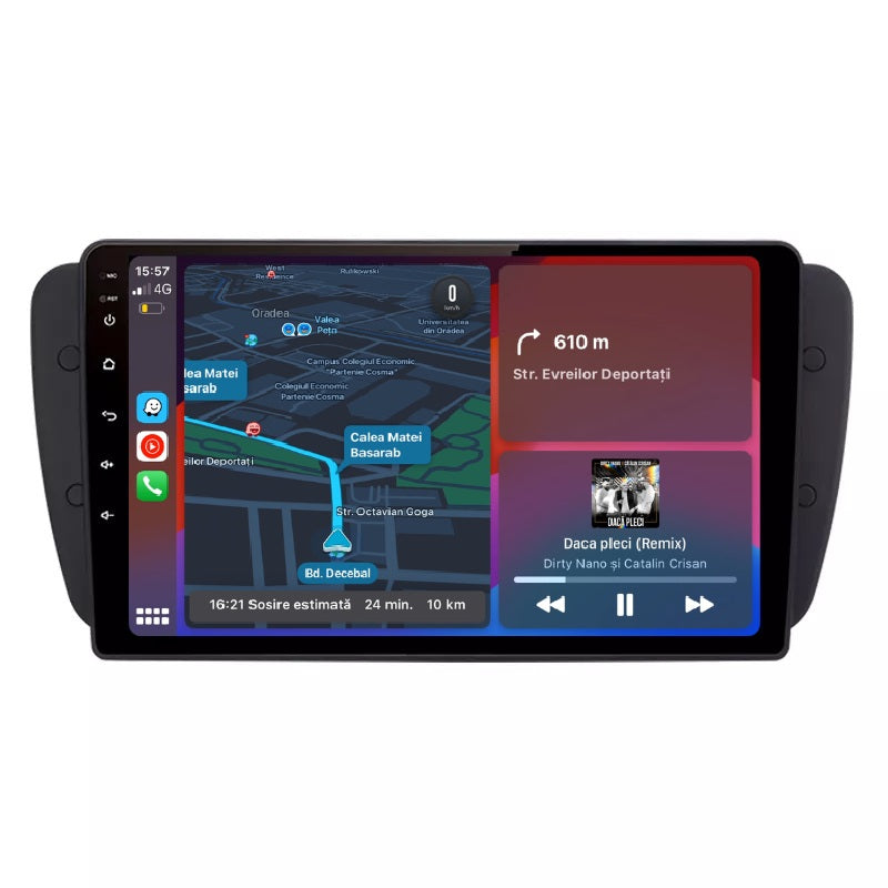 Navigație Seat Ibiza 6J (2009-2013), Ecran 9 inch, 1GB RAM 32GB