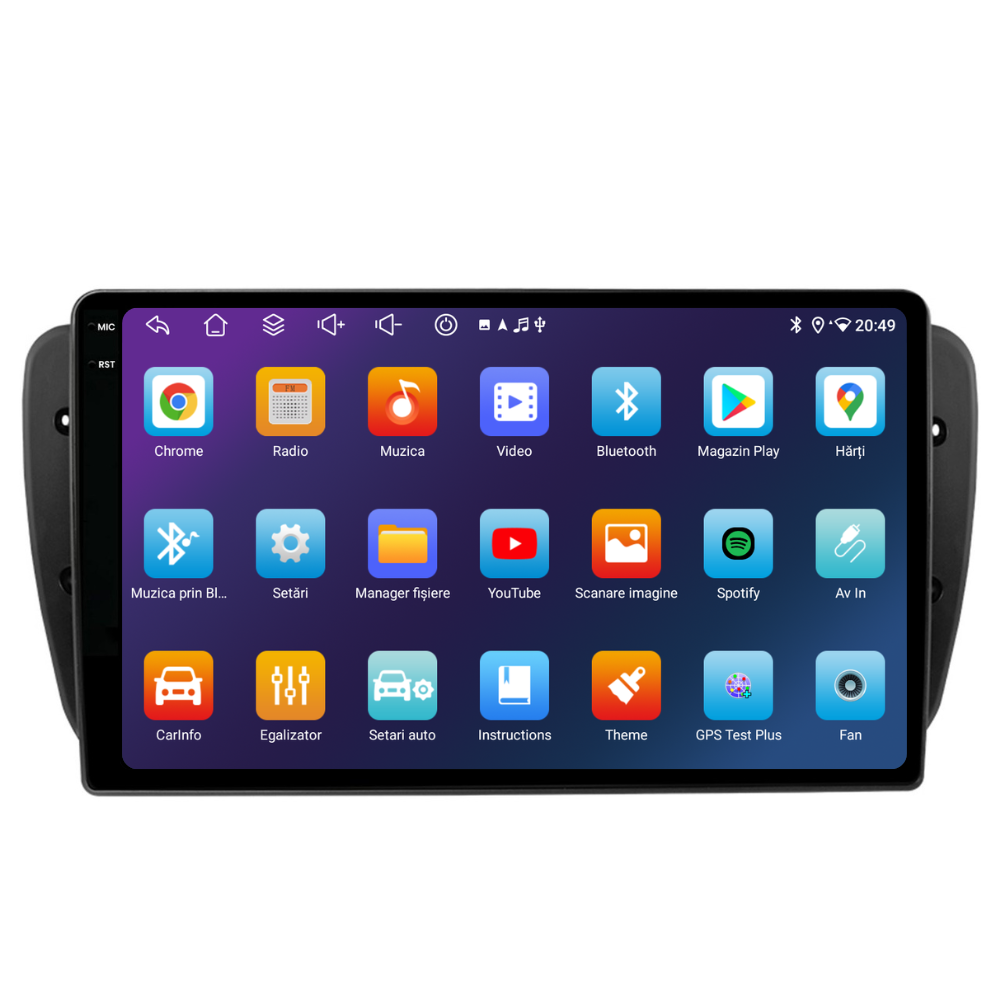 Navigatie Seat Ibiza 6J (2009-2013), Android, Ecran 9 inch, 4GB RAM 64GB, 8-core