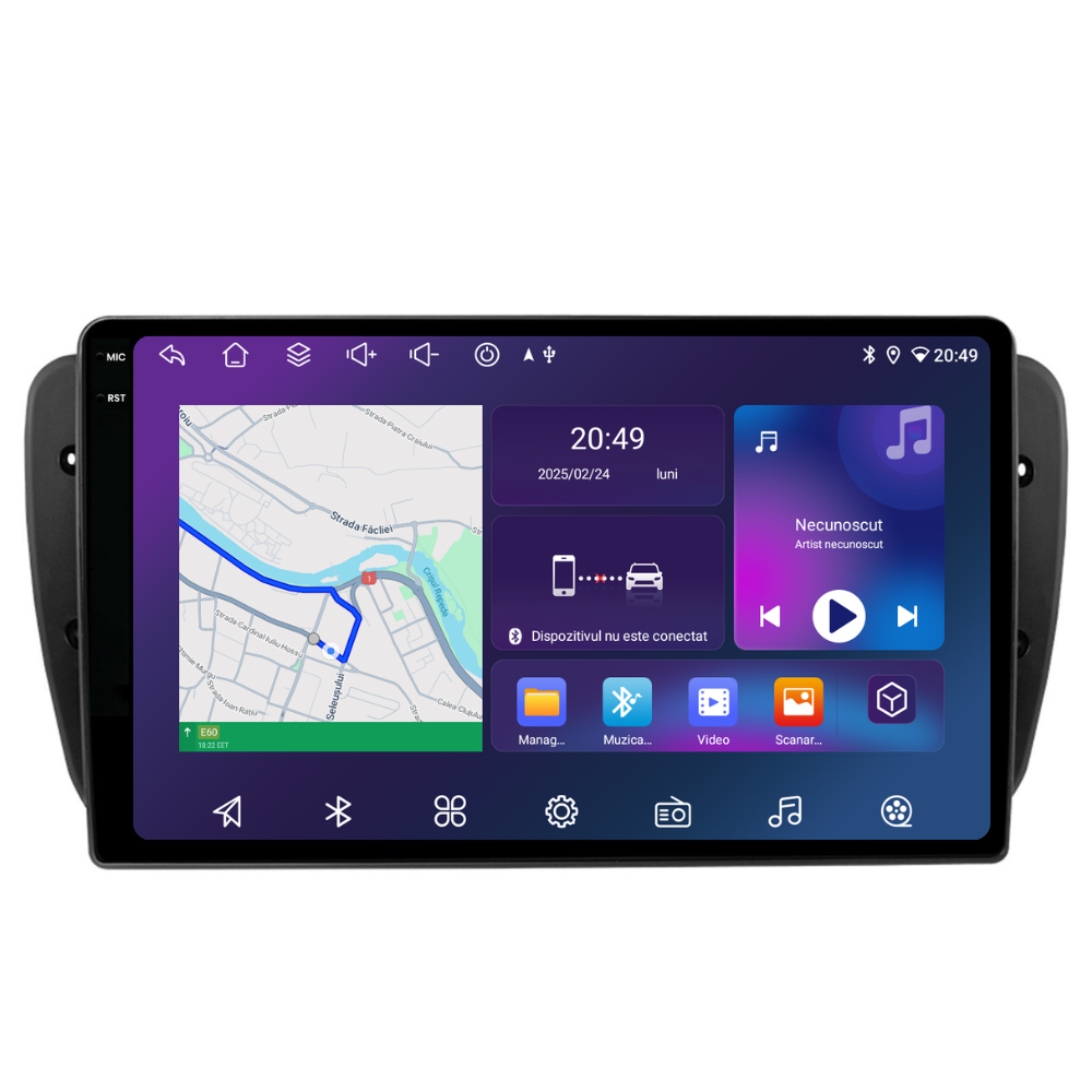 Navigatie Seat Ibiza 6J (2009-2013), Android, Ecran 9 inch, 6GB RAM 128GB, 8-core