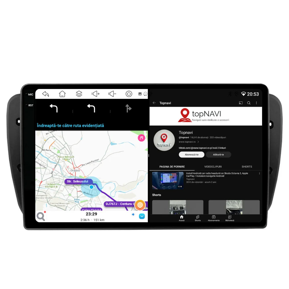 Navigatie Seat Ibiza 6J (2009-2013), Android, Ecran 2K, 8GB RAM 256GB, 8-core