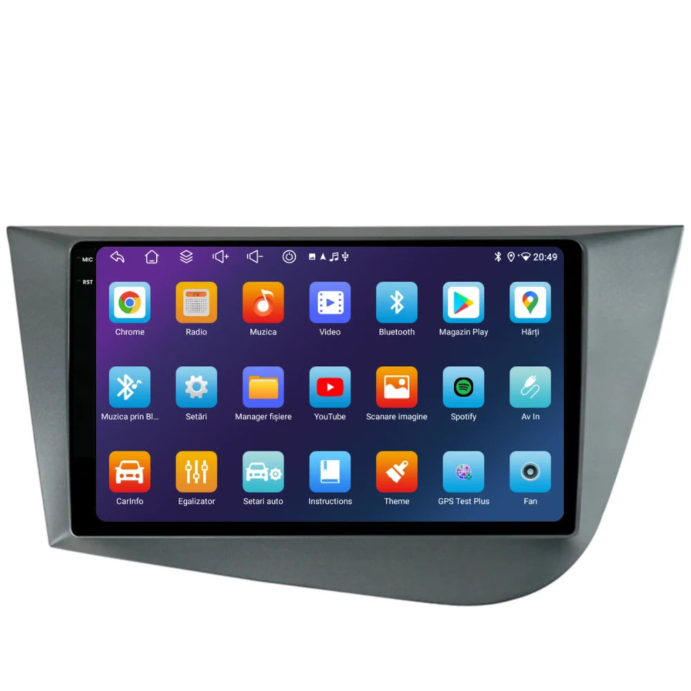 Navigație Seat Leon (2005-2012), Ecran 9 inch, 6GB RAM 128GB, 8-core