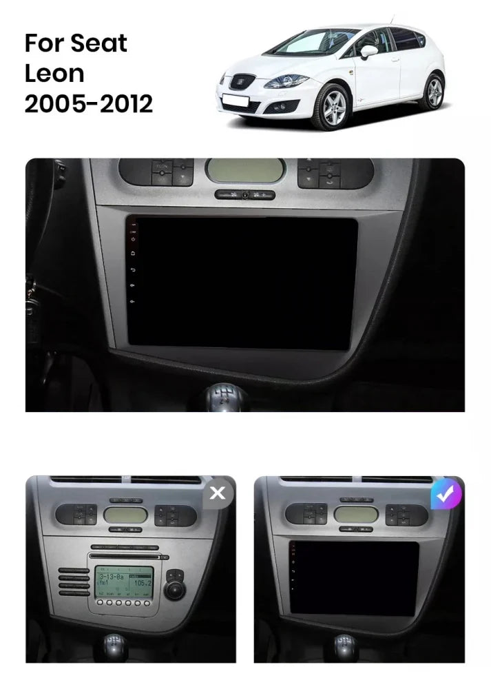 Navigație Seat Leon (2005-2012), Ecran 9 inch, 4GB RAM 64GB, 8-core