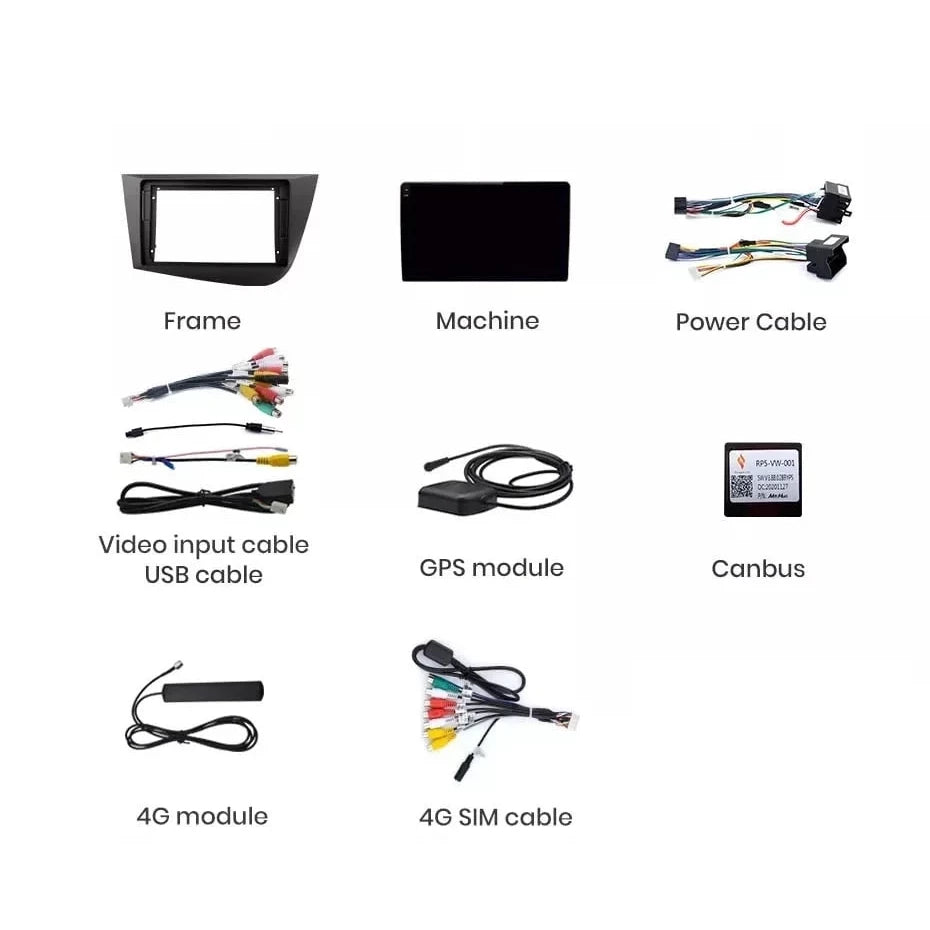 Navigatie Seat leon 2005-2012, Android 13,Ecran 2K, 8GB RAM 256GB, Octa Core, carplay /android auto