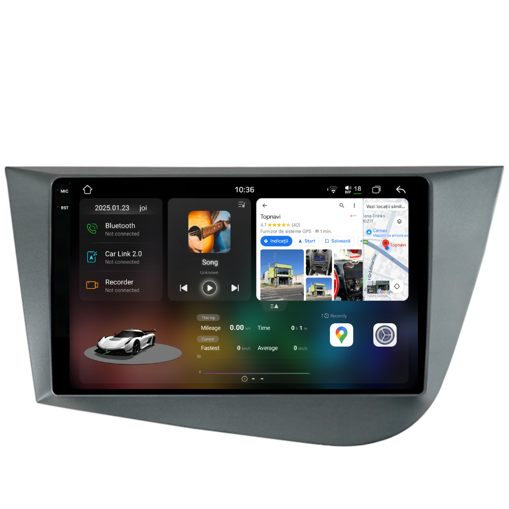 Navigatie Seat Leon (2005-2012), Ecran 9 inch 2K, 12GB RAM 256GB, 8-core