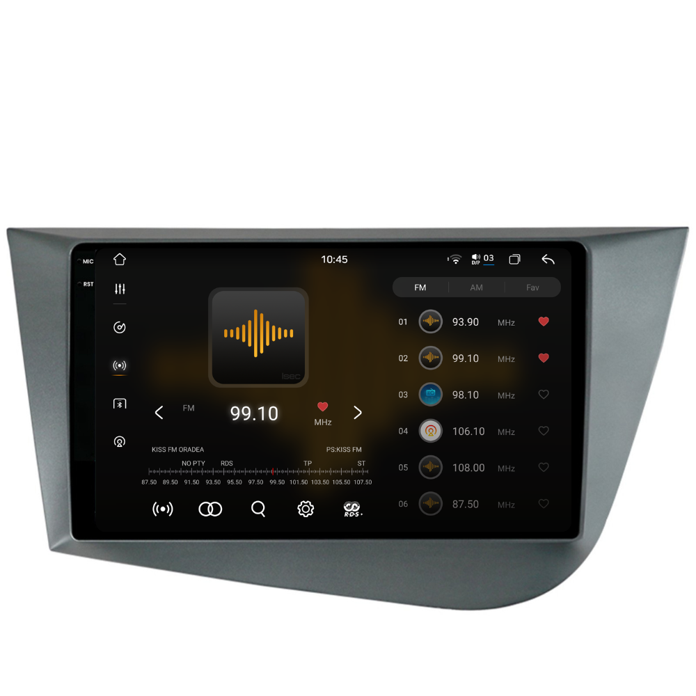 Navigatie Seat Leon (2005-2012), Ecran 9 inch 2K, 12GB RAM 256GB, 8-core