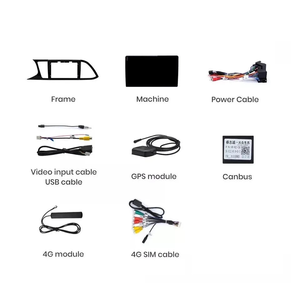 Navigatie Seat Leon 3 (2013-2020), Ecran 9 inch, 6GB RAM 128GB, 8-core