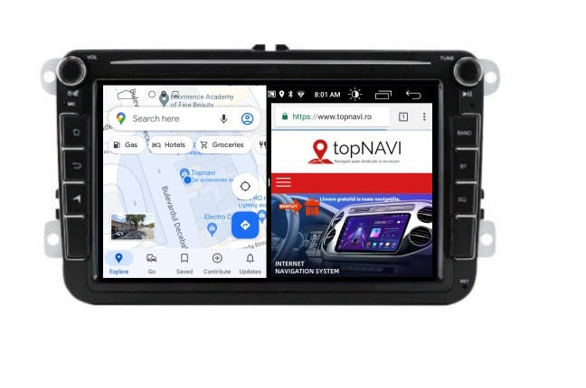 Navigatie Skoda Fabia (2007 - 2013), Android, Ecran 8 inch, 1GB RAM 32GB