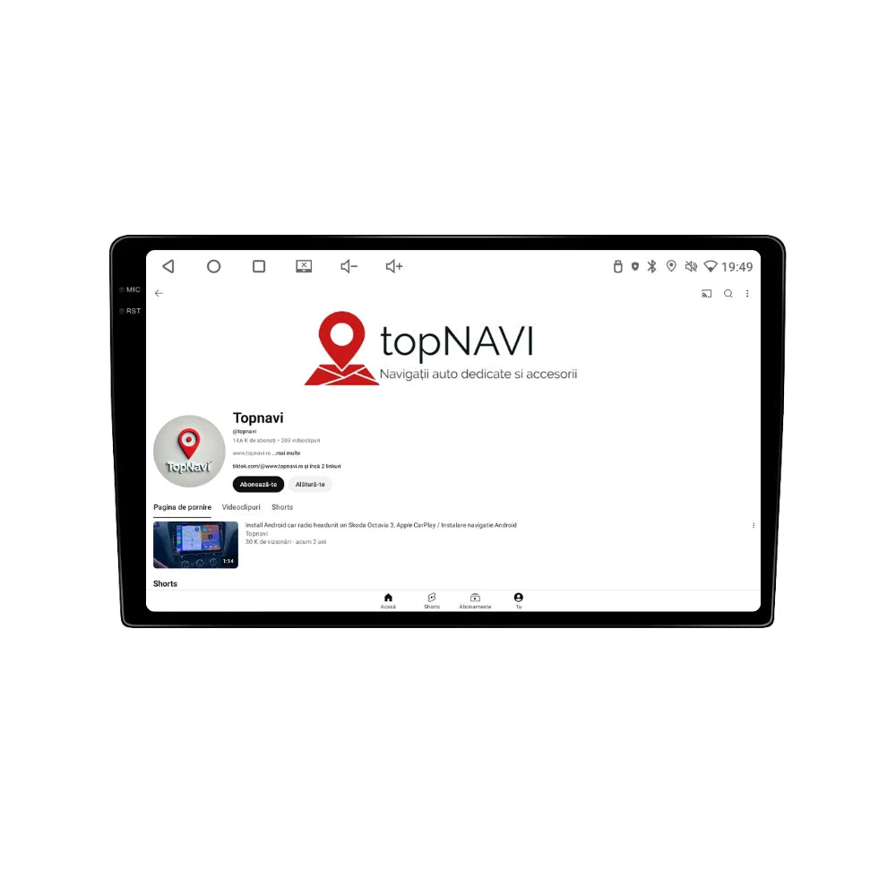 Navigatie Skoda Fabia (2008-2014), Android, Ecran 10 inch, 6GB RAM 128GB, 8-core