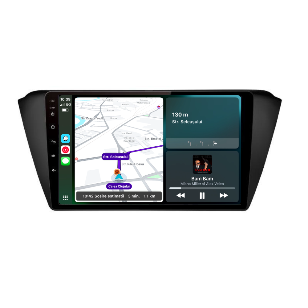 Navigatie Skoda Fabia 3 2014-2019, Android 12, 1GB RAM 32GB, 9 inch