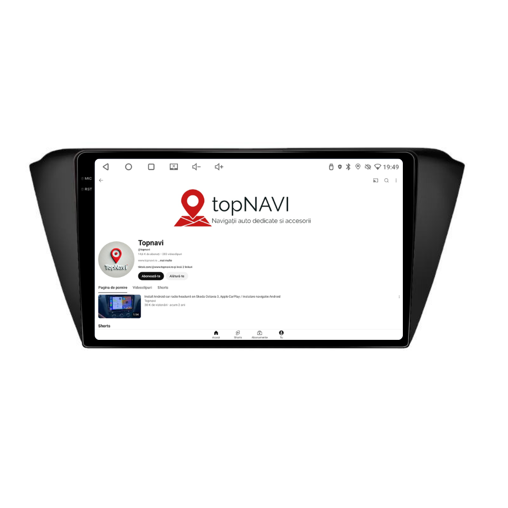 Navigatie Skoda Fabia 3 (2014-2019), Android, Ecran 9 inch, 8GB RAM 256GB, 8-core