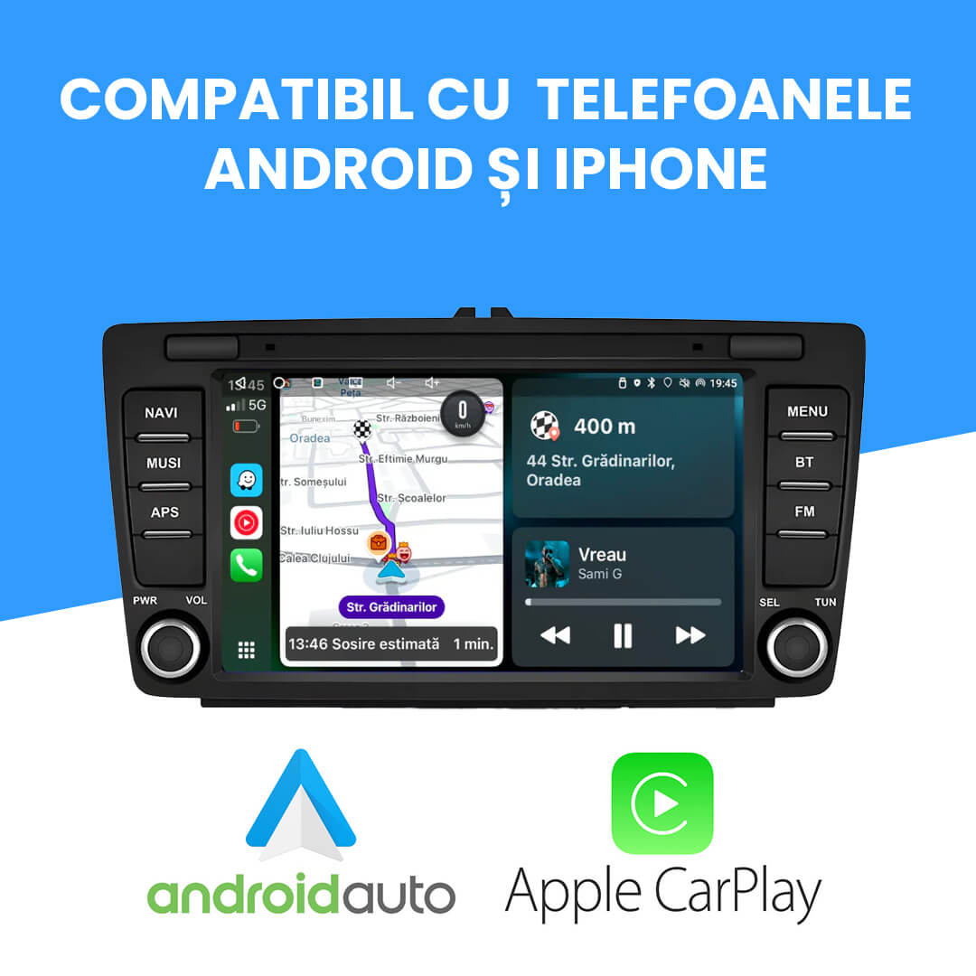 Navigatie Skoda Octavia 2 (2004-2013), Android, 4GB RAM 64GB 4core