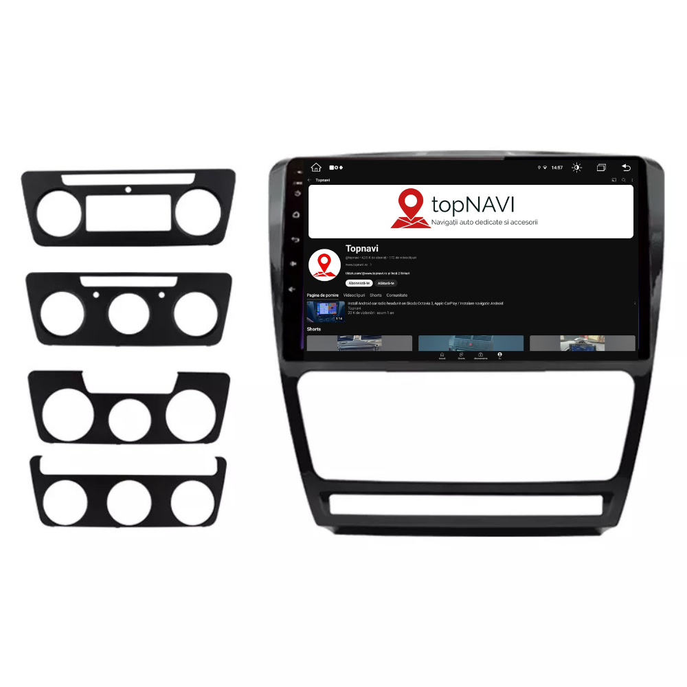 Navigatie Skoda Octavia 2 (2008-2013), Android 12, 1GB RAM 32GB, ecran 10 inch