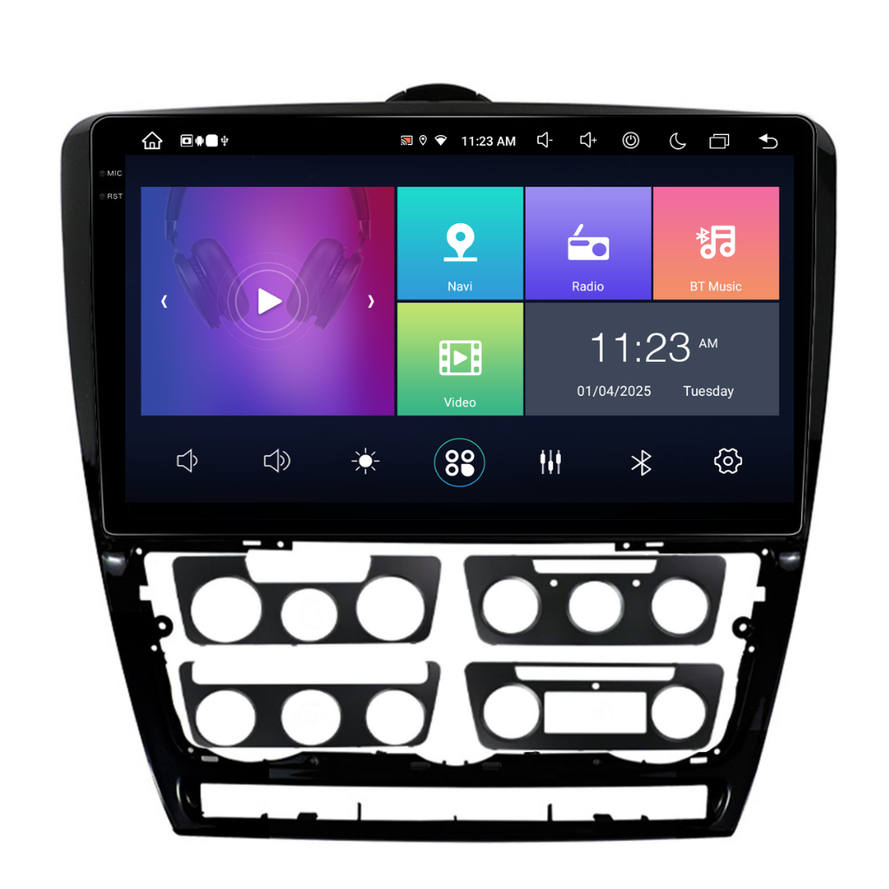 Navigatie Skoda octavia 2 2008-2013, Android 13,Ecran 2K, 8GB RAM 256GB, Octa Core, carplay /android auto