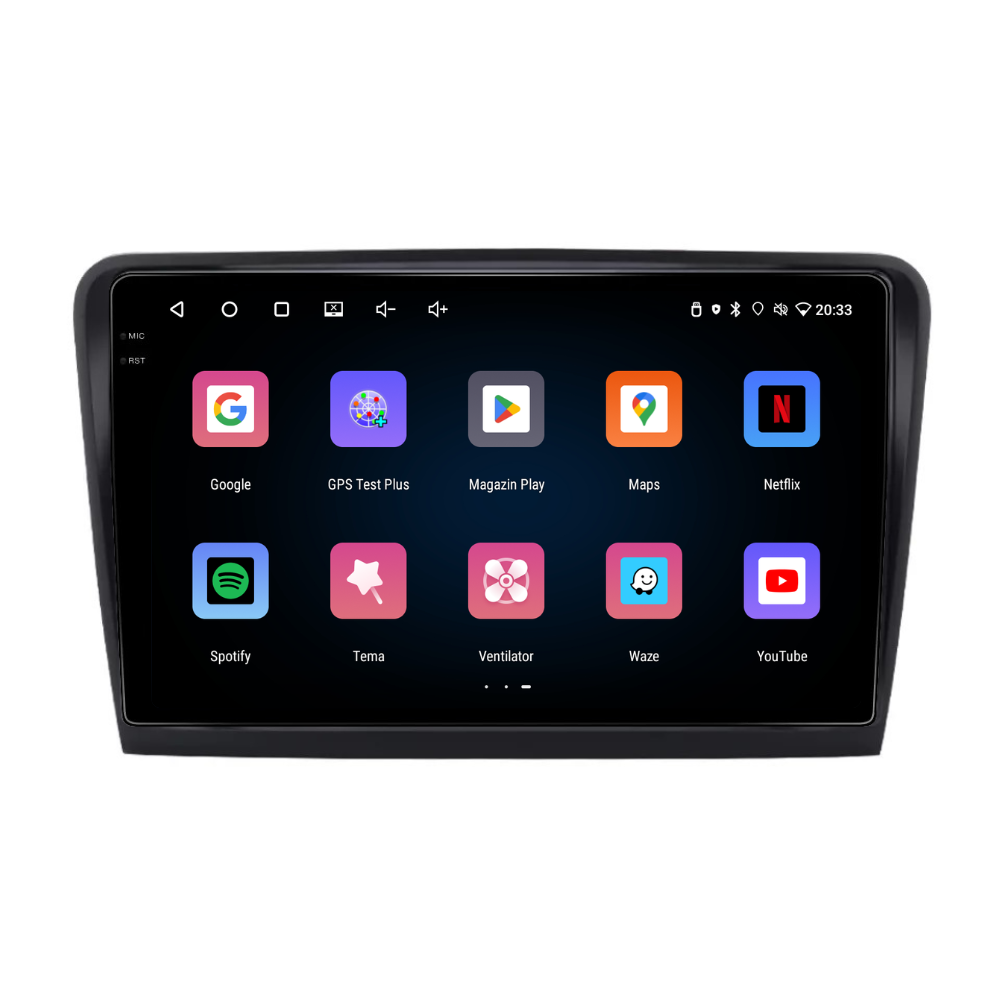 Navigatie Skoda Superb 2 (2008-2015), Android, Ecran 10 inch, 4GB RAM 64GB, 8-core