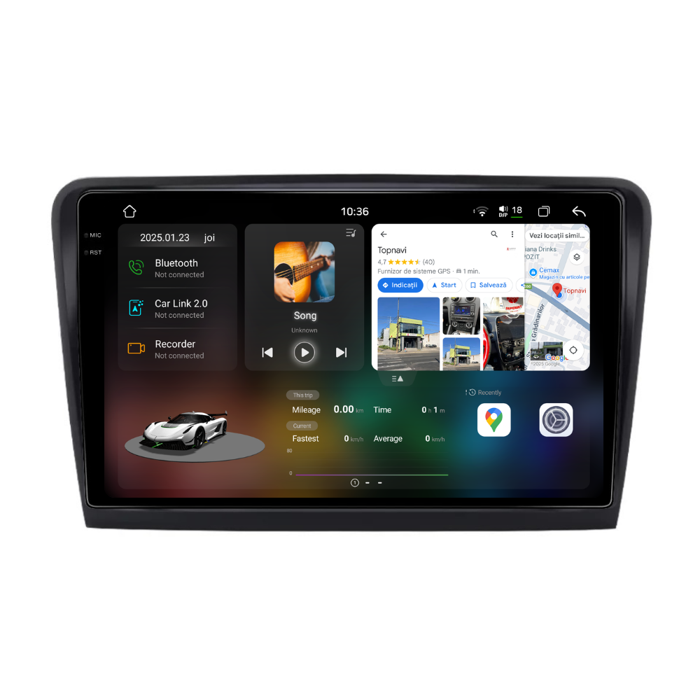 Navigatie Skoda Superb 2 (2008-2015), Android, Ecran 10 inch 2K, 12GB RAM 256GB, 8-core