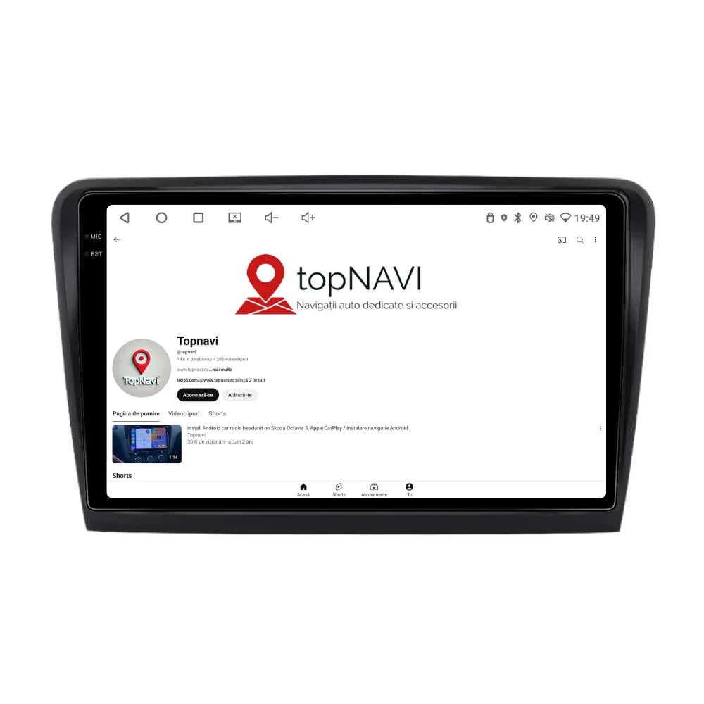 Navigatie Skoda Superb 2 (2008-2015), Android, Ecran 10 inch 2K, 12GB RAM 256GB, 8-core