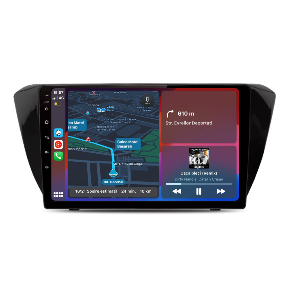 Navigatie Skoda Superb 3 (2015-2019), Android 12, 1GB RAM 32GB, 10 inch