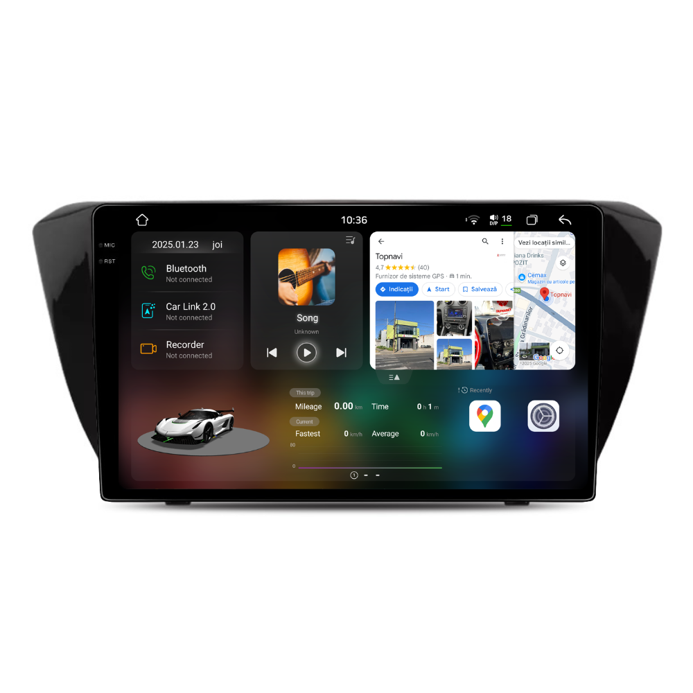 Navigatie Skoda Superb 3 (2015-2019), Android, Ecran 10 inch 2K, 12GB RAM 256GB, 8-core