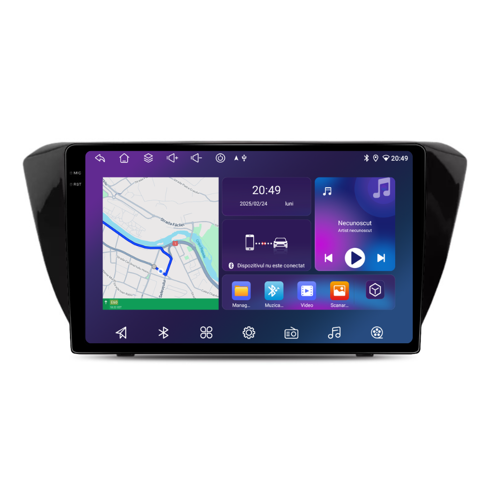 Navigatie Skoda Superb 3 (2015-2019), Android, Ecran 10 inch, 6GB RAM 128GB, 8-core
