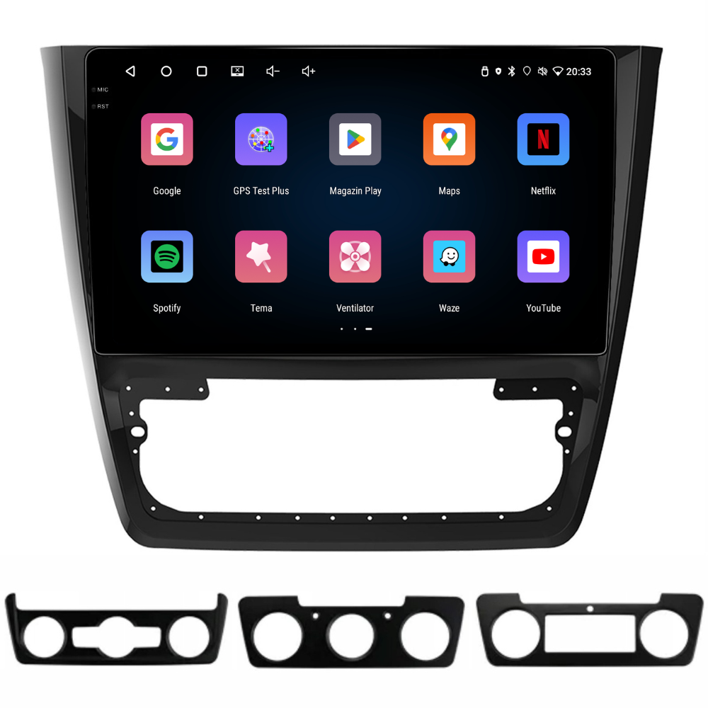 Navigatie Skoda Yeti (2009-2014), Android, Ecran 10 inch, 4GB RAM 64GB, 4-core