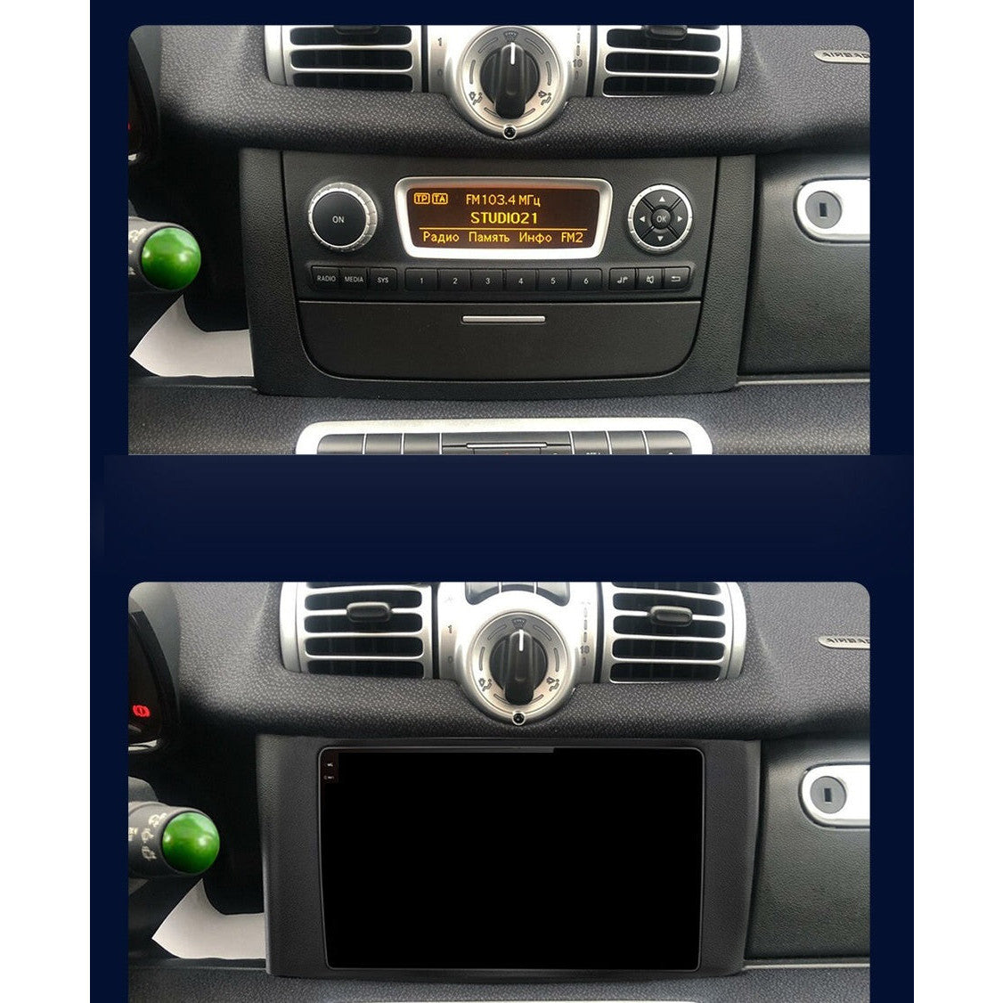 Navigatie Smart For Two / For Four (2010-2015), Ecran 9 inch, 1GB RAM 32GB