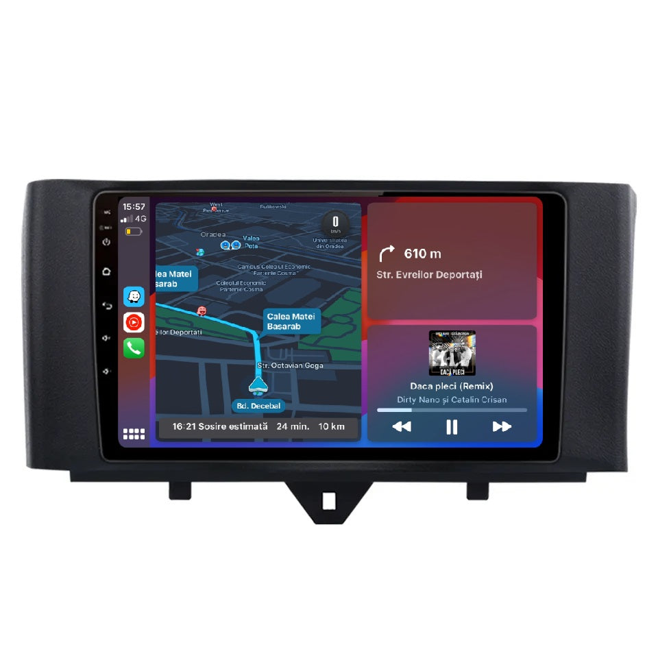 Navigatie Smart For Two / For Four (2010-2015), Ecran 9 inch, 1GB RAM 32GB