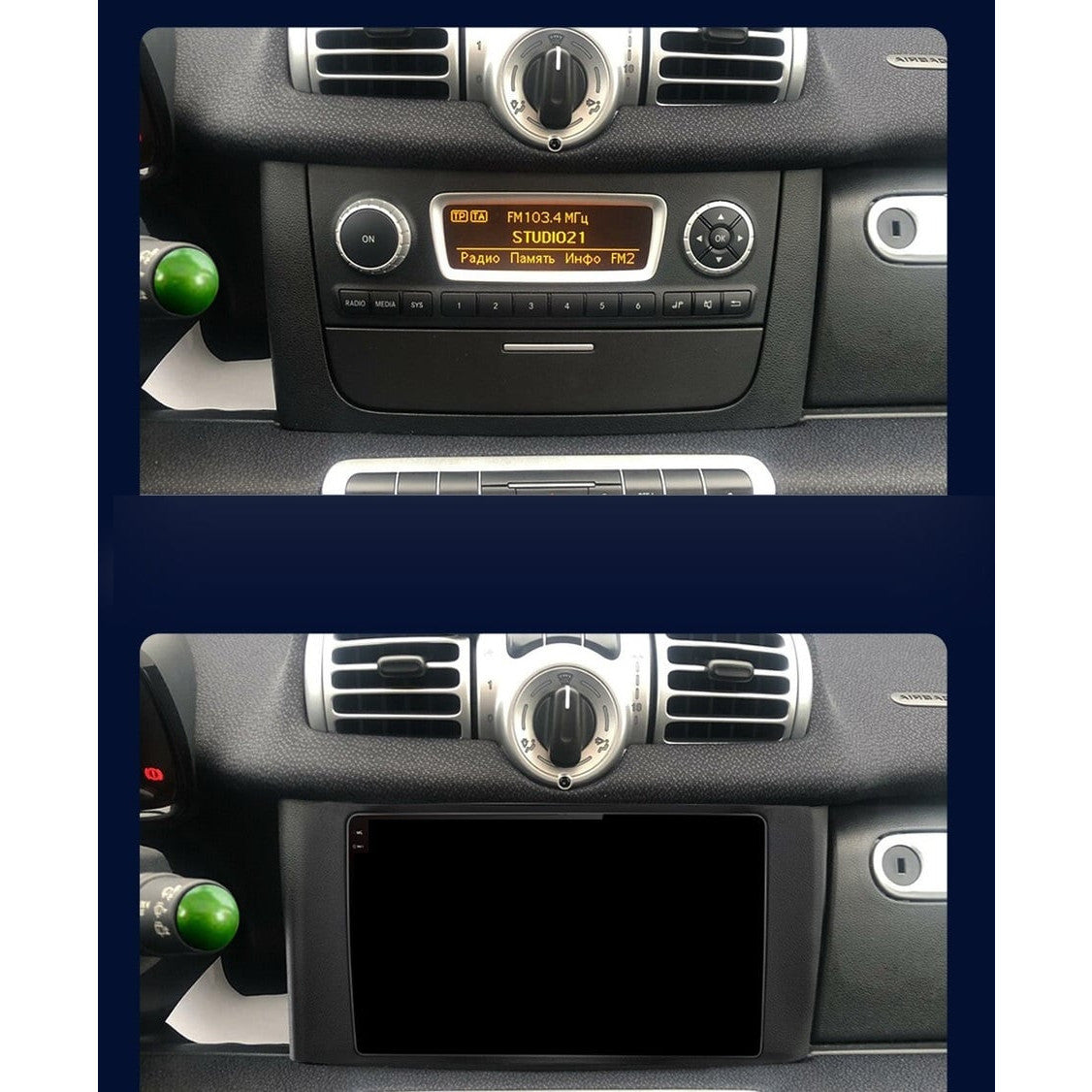 Navigatie Smart For Two / For Four (2010-2015), Ecran 9 inch, 4GB RAM 64GB, 4-core