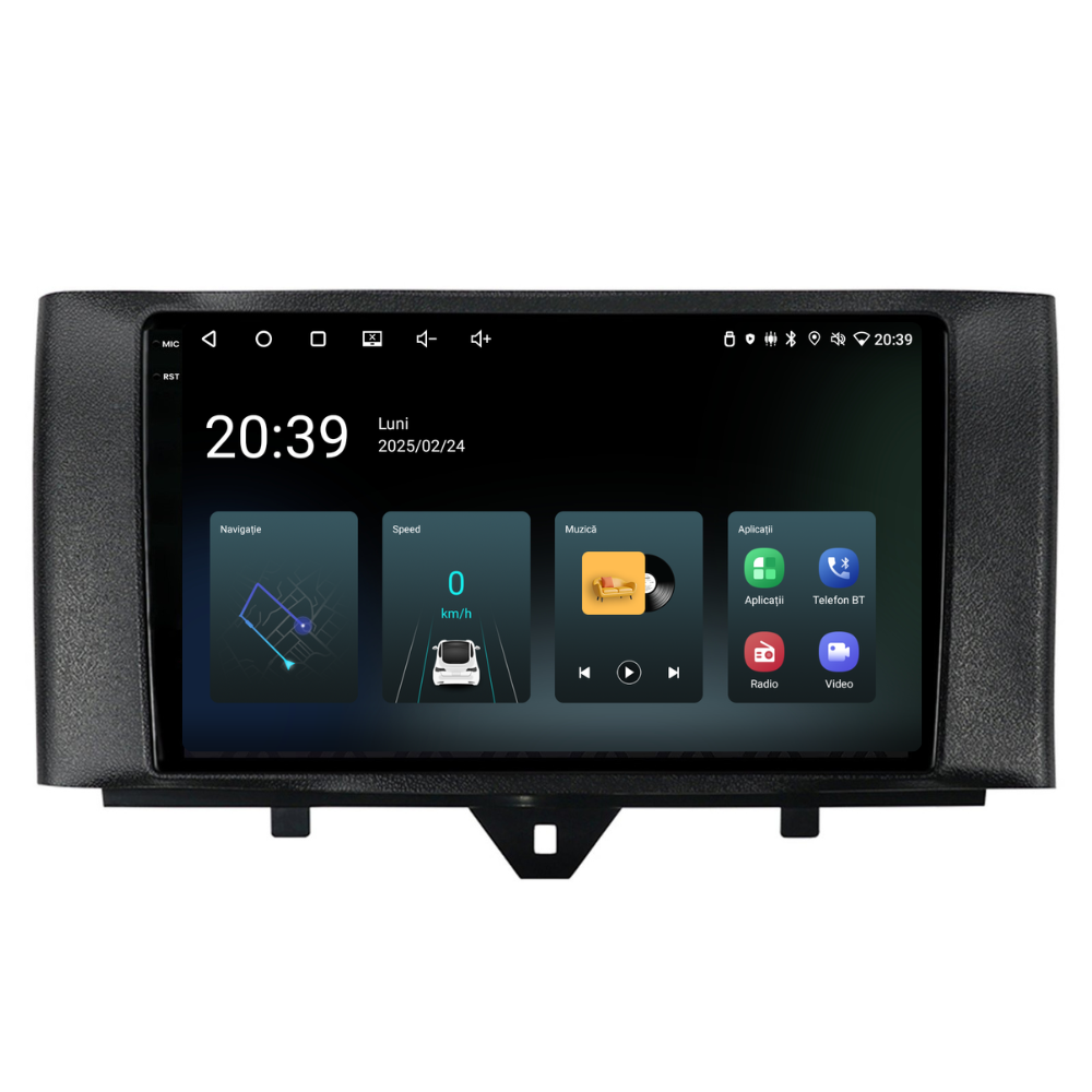 Navigatie Smart For Two / For Four (2010-2015), Ecran 9 inch, 2GB RAM 32GB