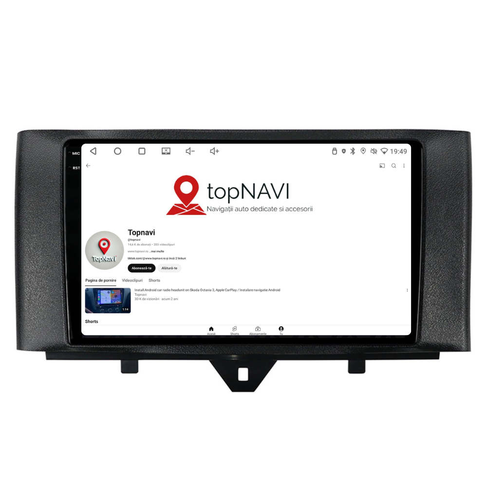 Navigatie Smart For Two / For Four (2010-2015), Ecran 9 inch, 2GB RAM 32GB