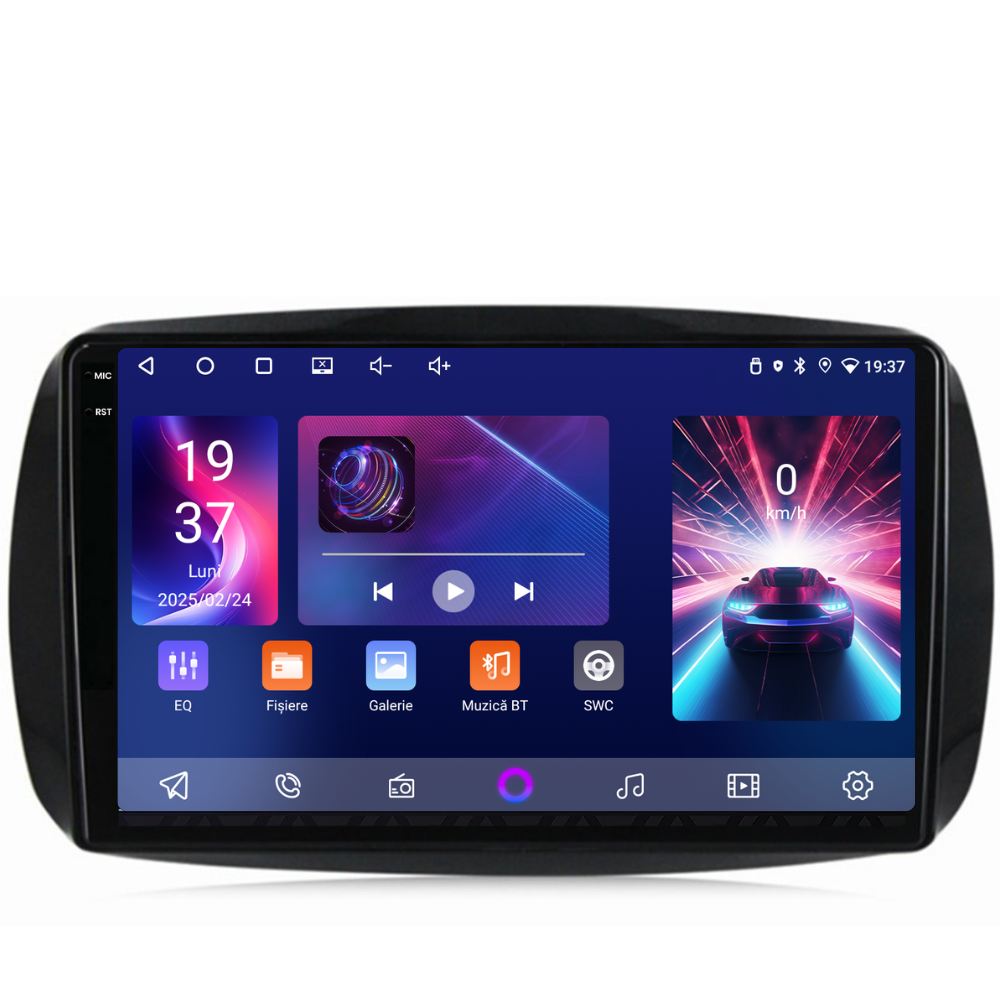 Navigatie Smart For Two / For Four (2016-2019), Ecran 9 inch, 4GB RAM 64GB, 4-core