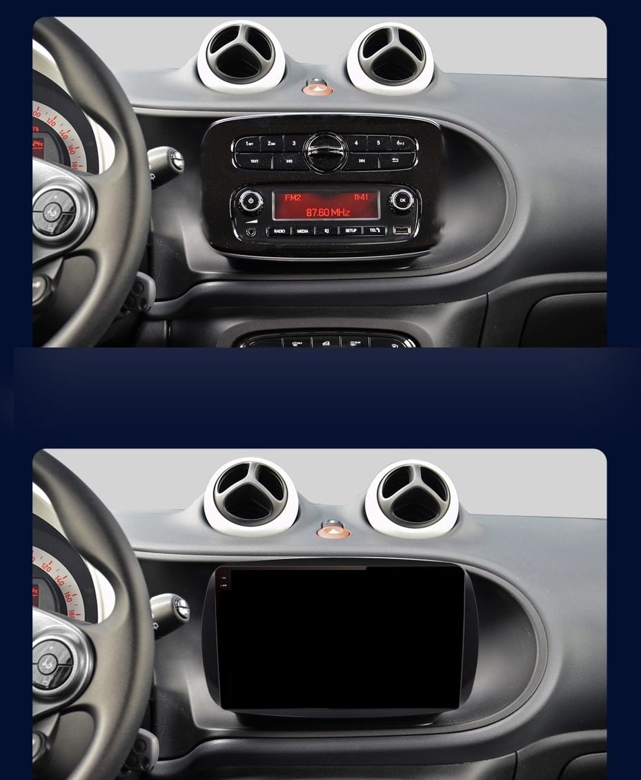 Navigatie Smart For Two / For Four (2016-2019), Ecran 9 inch, 4GB RAM 64GB, 8-core