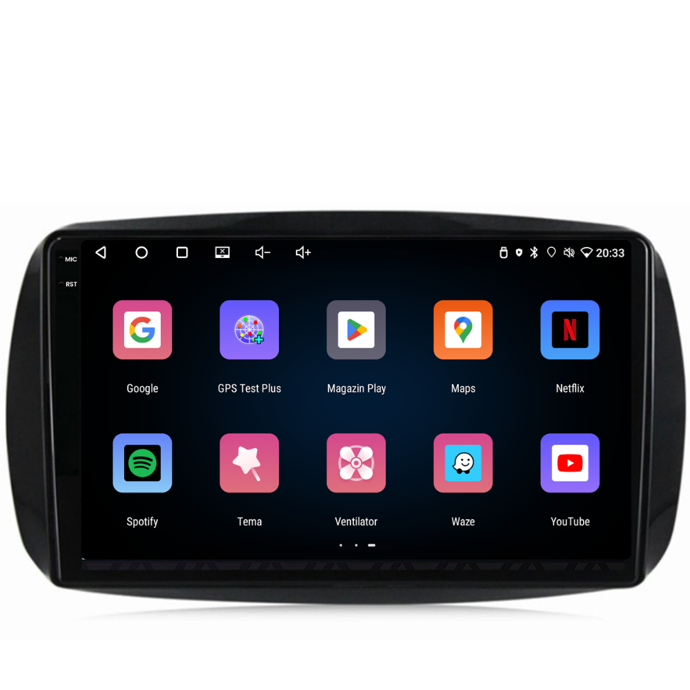 Navigatie Smart For Two / For Four (2016-2019), Ecran 9 inch, 2GB RAM 32GB