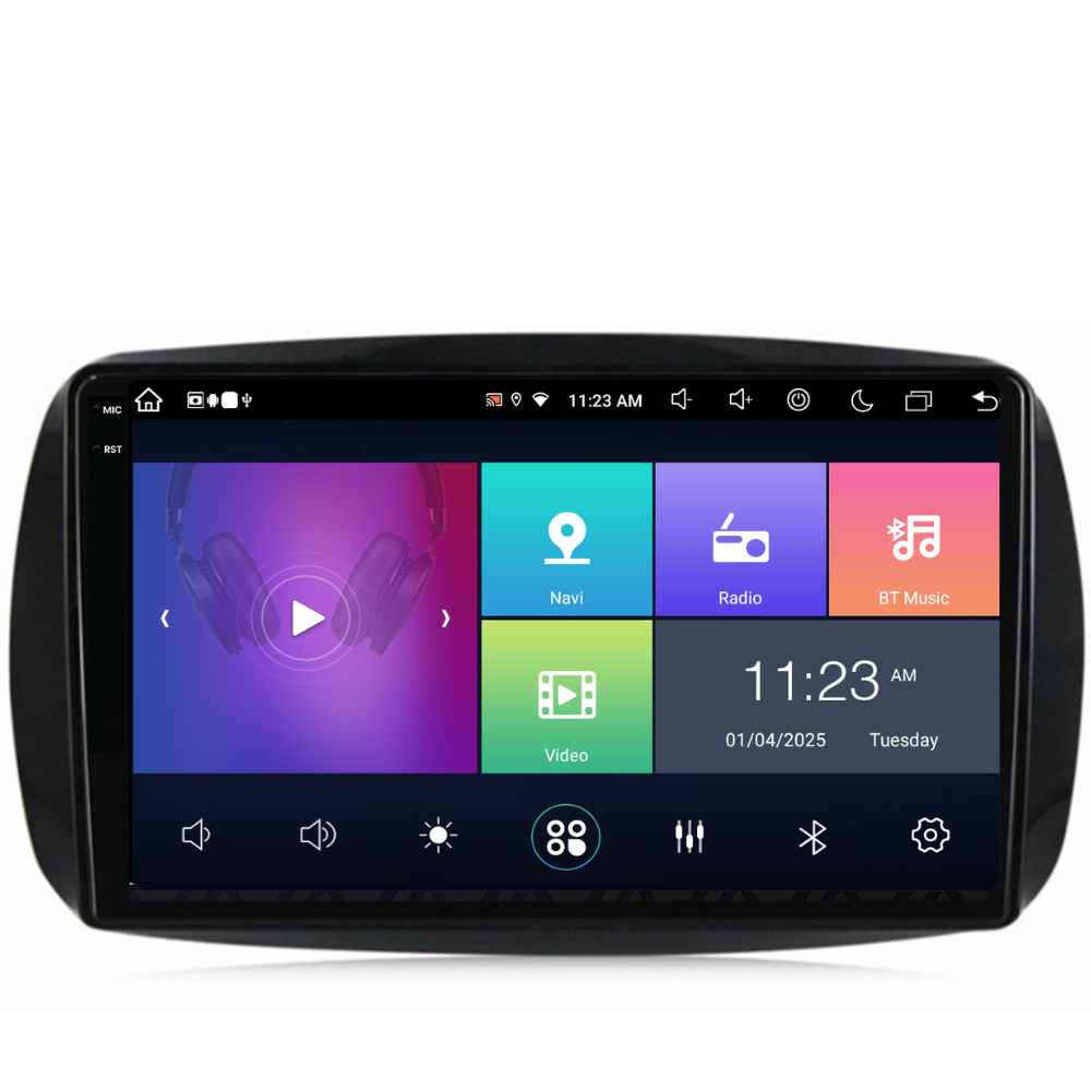 Navigatie Smart For Two / For Four (2016-2019), Ecran 9 inch, 8GB RAM 256GB, 8-core