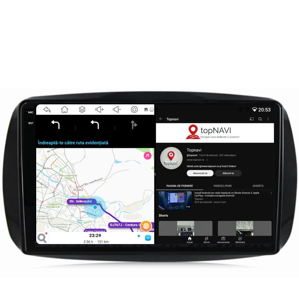 Navigatie Smart For Two / For Four (2016-2019), Ecran 2K, 8GB RAM 256GB, 8-core