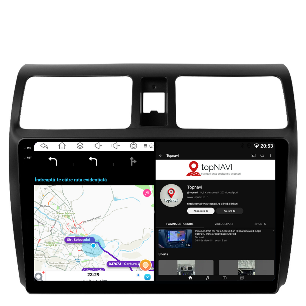 Navigatie Suzuki Swift (2003-2013), Ecran 10 inch, 4GB RAM 64GB, 8-core