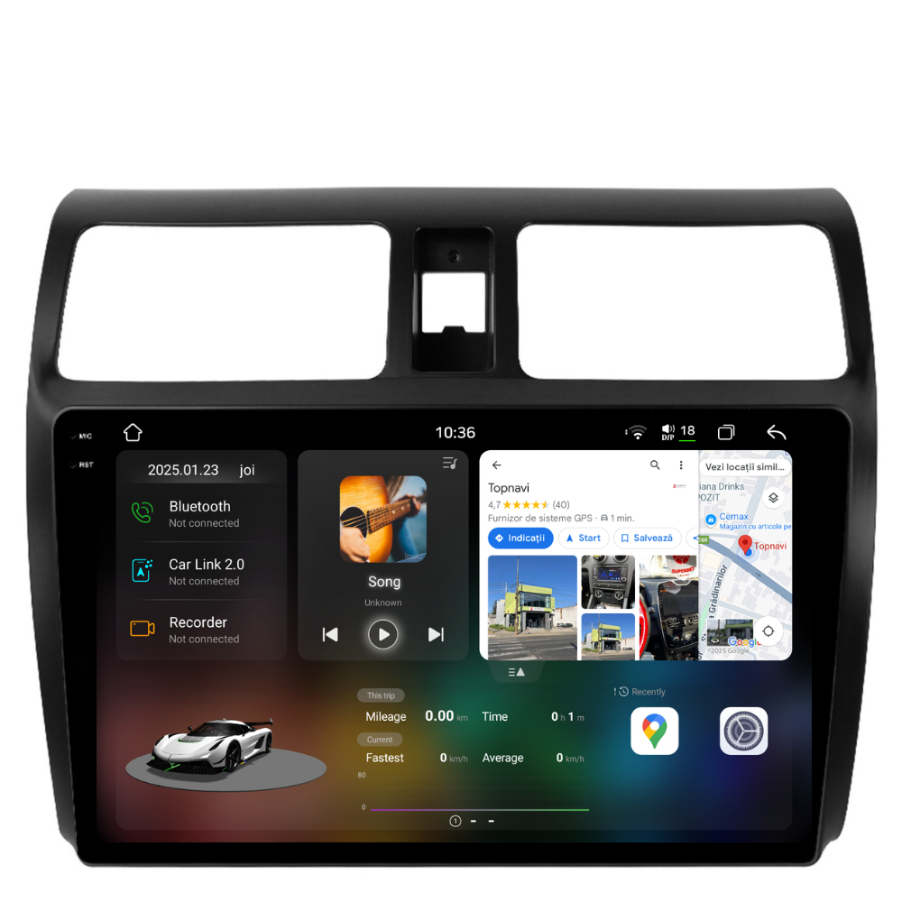 Navigatie Suzuki Swift (2003-2013), Ecran 10 inch 2K, 12GB RAM 256GB, 8-core