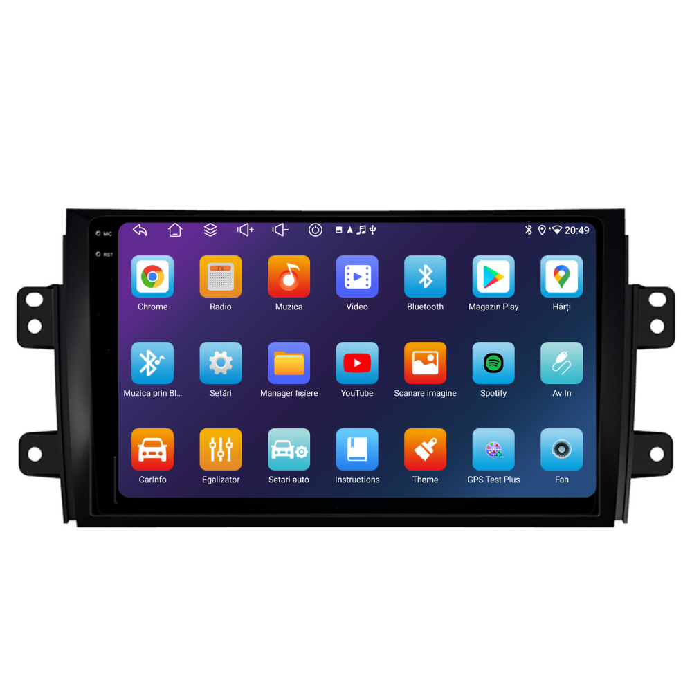 Navigatie Suzuki SX4 (2006-2014), Ecran 9 inch, 6GB RAM 128GB, 8-core