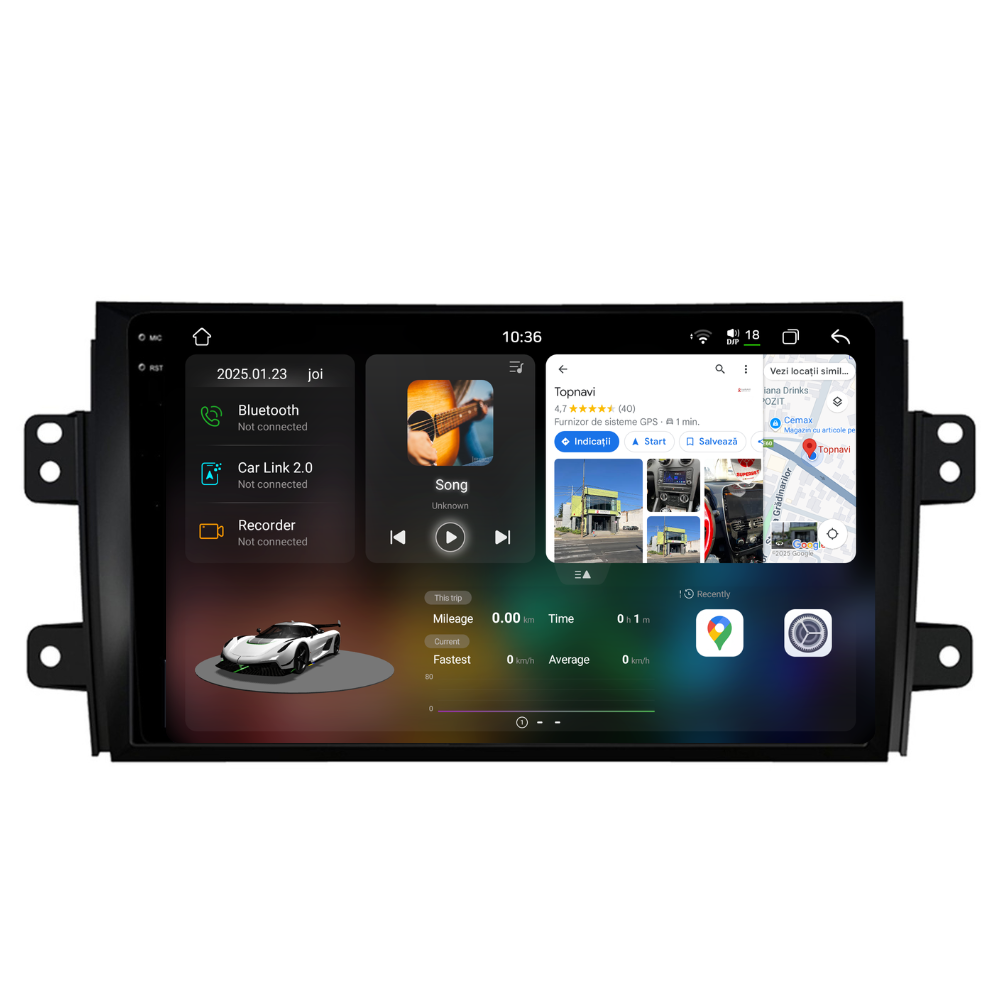 Navigatie Suzuki SX4 (2006-2014), Ecran 9 inch 2K, 12GB RAM 256GB, 8-core