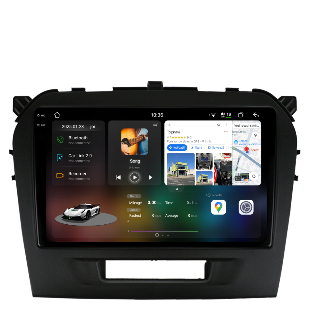 Navigatie Suzuki Vitara (2015-2018), Ecran 9 inch 2K, 12GB RAM 256GB, 8-core