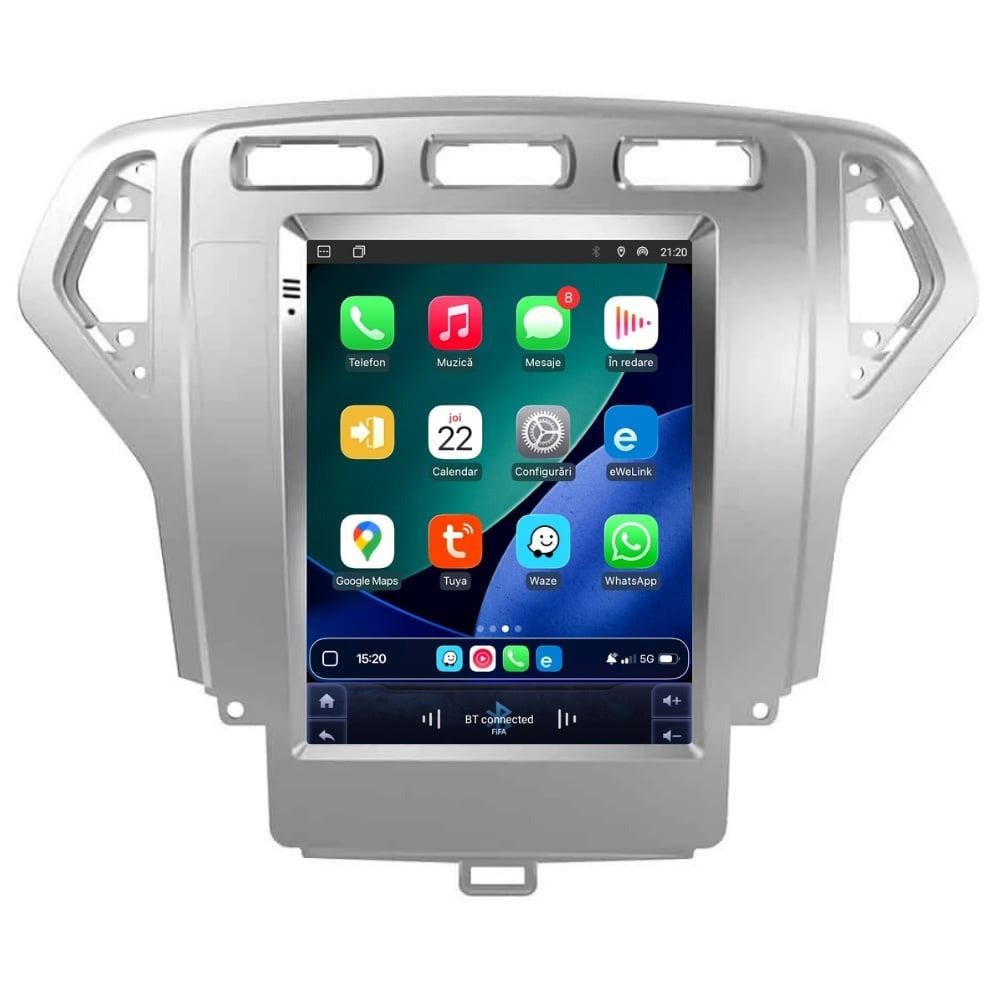 Navigatie Ford Mondeo 2007-2011, carplay / android auto, ecran tip tesla 9.7 inch
