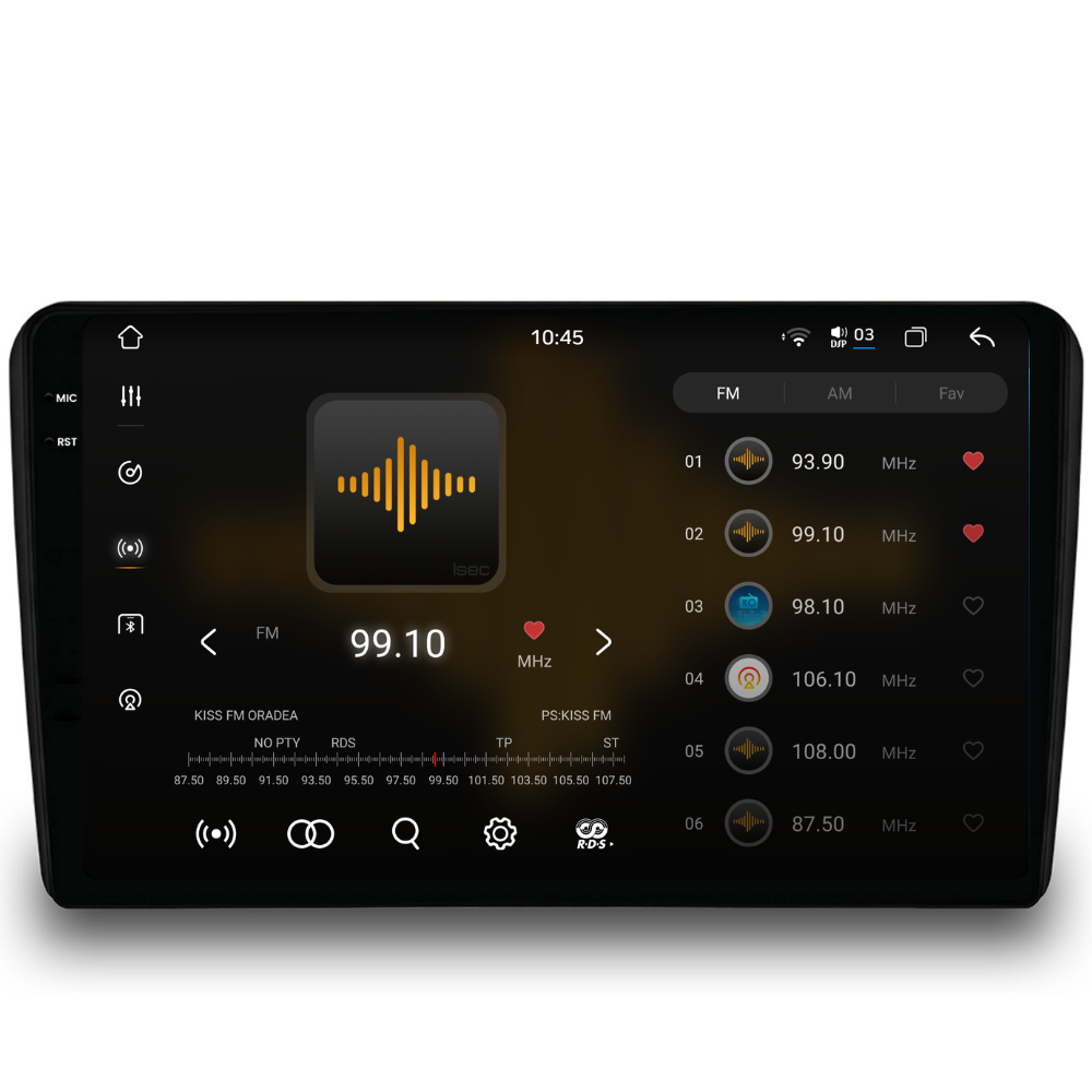 Navigatie Toyota Auris (2006-2012), Android, Ecran 9 inch 2K, 12GB RAM 256GB, 8-core