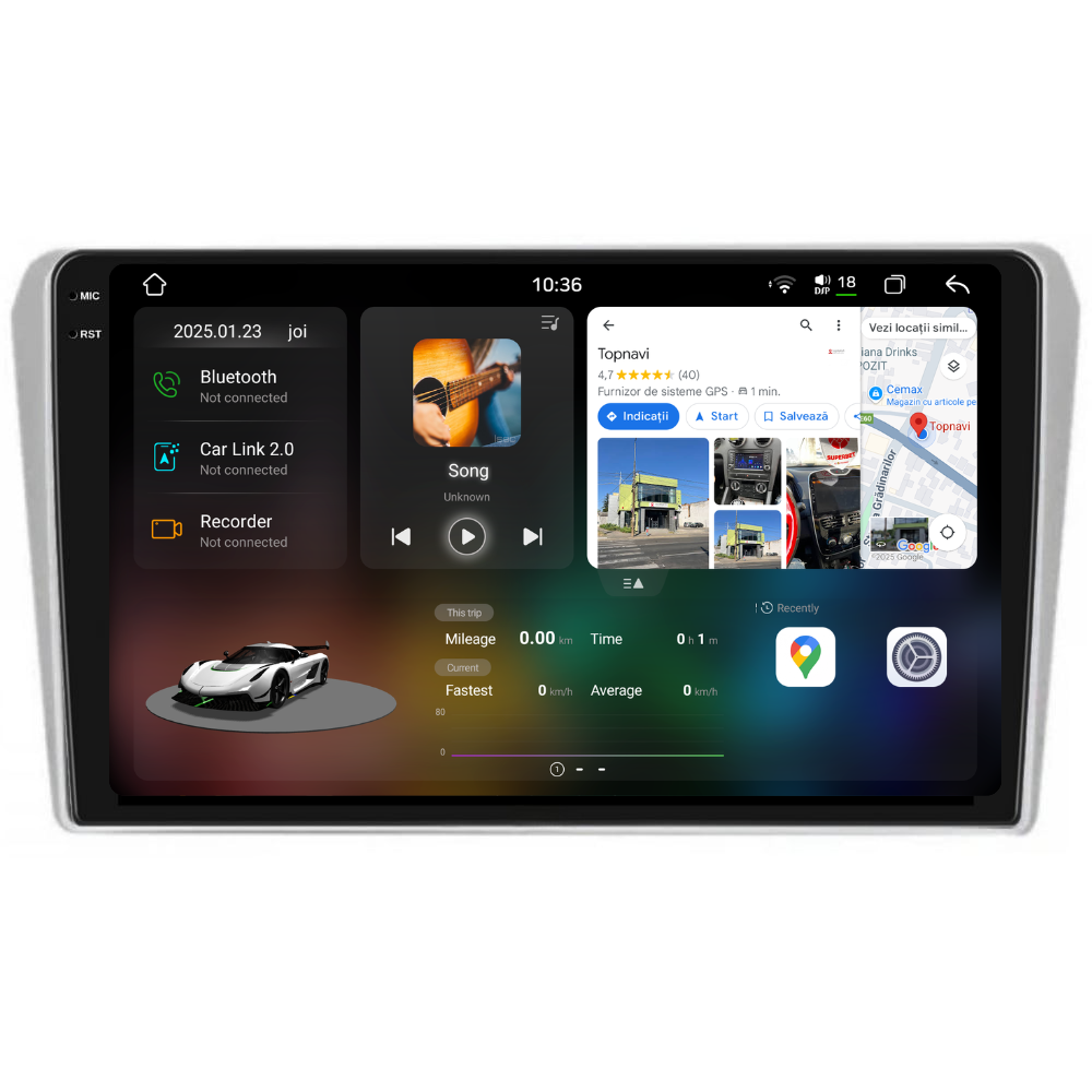 Navigatie Toyota Avensis (2002-2008), Android, Ecran 9 inch 2K, 12GB RAM 256GB, 8-core