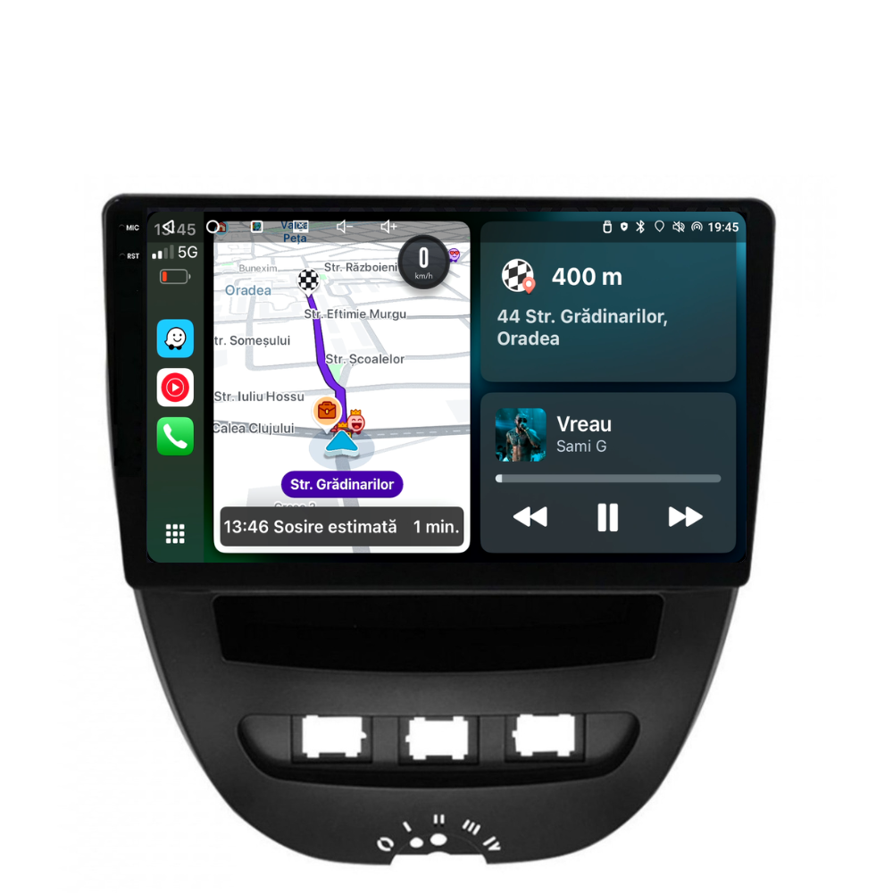 Navigatie Peugeot 107 (2005-2014), Ecran 10 inch, 6GB RAM 128GB, 8-core