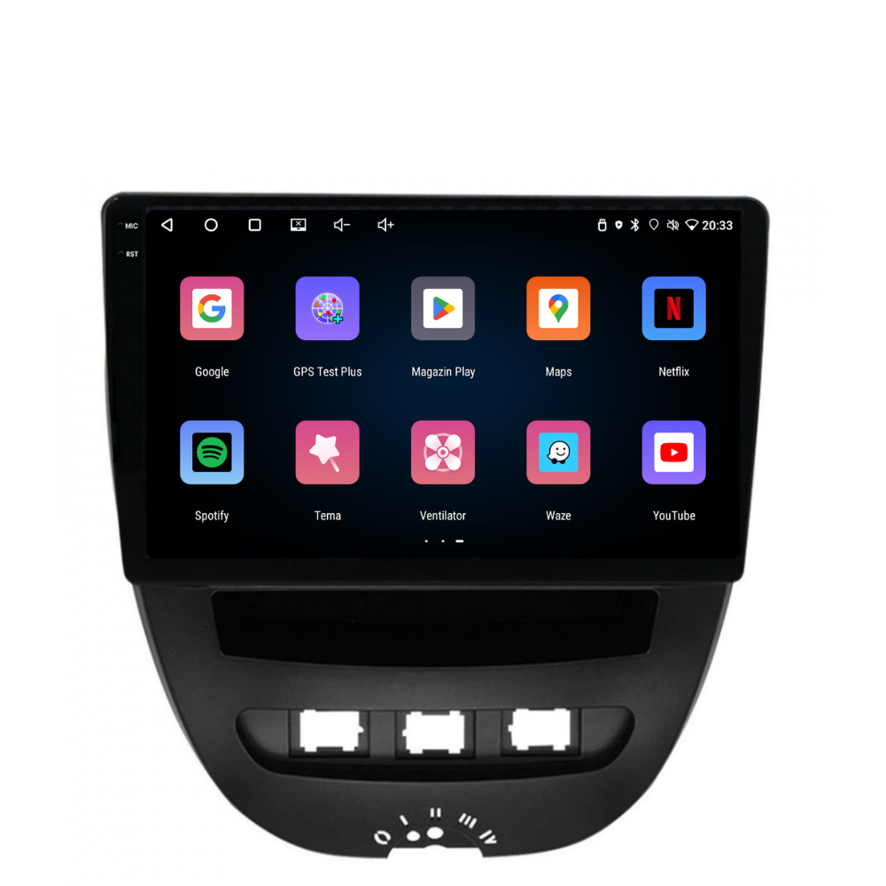 Navigatie Peugeot 107 (2005-2014), Ecran 10 inch, 8GB RAM 256GB, 8-core