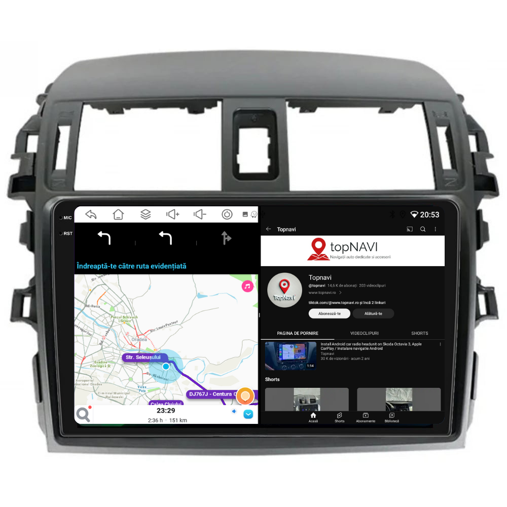 Navigatie Toyota Corolla (2006-2013), Ecran 9 inch, 6GB RAM 128GB, 8-core